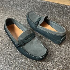 Tommy Bahama Blue/Gary Leather Slip on Comfort Casual Shoe Penny Loafer Mens 10M